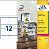 Etykiety do drukarek - Avery Zweckform Heavy Duty 99,1 x 42,3 mm - miniaturka - grafika 1