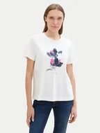 Koszulki i topy damskie - Tom Tailor T-Shirt 1043104 Biały Regular Fit - miniaturka - grafika 1