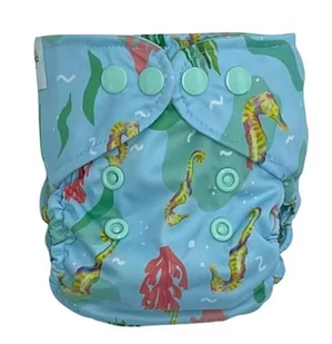Pieluszka z kieszonką noworodkowa 3-7kg - Konik Morski - Pieluchy - miniaturka - grafika 1