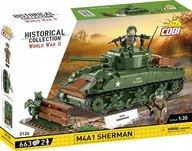 Klocki - Klocki COBI 3126 czołg SHERMAN M4A1 podstawowy, amerykański czołg średni - miniaturka - grafika 1