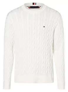 Tommy Hilfiger - Sweter męski, biały - Swetry męskie - miniaturka - grafika 1