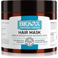 Maski do włosów - Lbiotica BIOVAX KERATYNA + JEDWAB Intensywnie regenerująca Maseczka 250ml - miniaturka - grafika 1