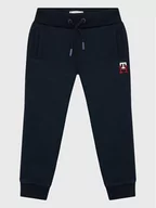 Spodnie i spodenki dla dziewczynek - Tommy Hilfiger Spodnie dresowe Monogram KS0KS00297 Granatowy Regular Fit - miniaturka - grafika 1