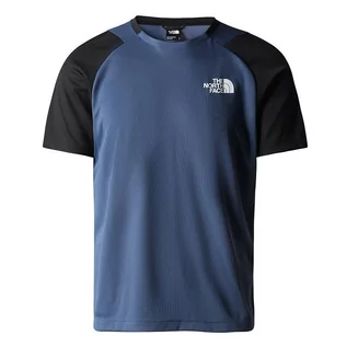 Koszulki sportowe męskie - Koszulka The North Face Mountain Athletic 0A7ZAMMPF1 - granatowo-czarna - grafika 1