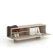 Szafki biurowe - Szafka niska SOLID, 1800 x 400 x 550 mm, naturalny dąb - miniaturka - grafika 1