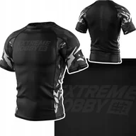 Kimona, stroje i obuwie - Koszulka Męska na siłownię rashguard MMA EXTREME HOBBY BLACK PANTHER - miniaturka - grafika 1