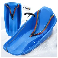 Sanki i ślizgacze - SANKI PLASTIKOWE DLA DZIECI Z OPARCIEM NIEBIESKIE ŚLIZG DUŻE TOPO ŚLIZGACZ - miniaturka - grafika 1