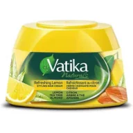 Kosmetyki do stylizacji włosów - Dabur Vatika Krem do stylizacji włosów Cytryna-Herbata-Migdał 210 ml - miniaturka - grafika 1