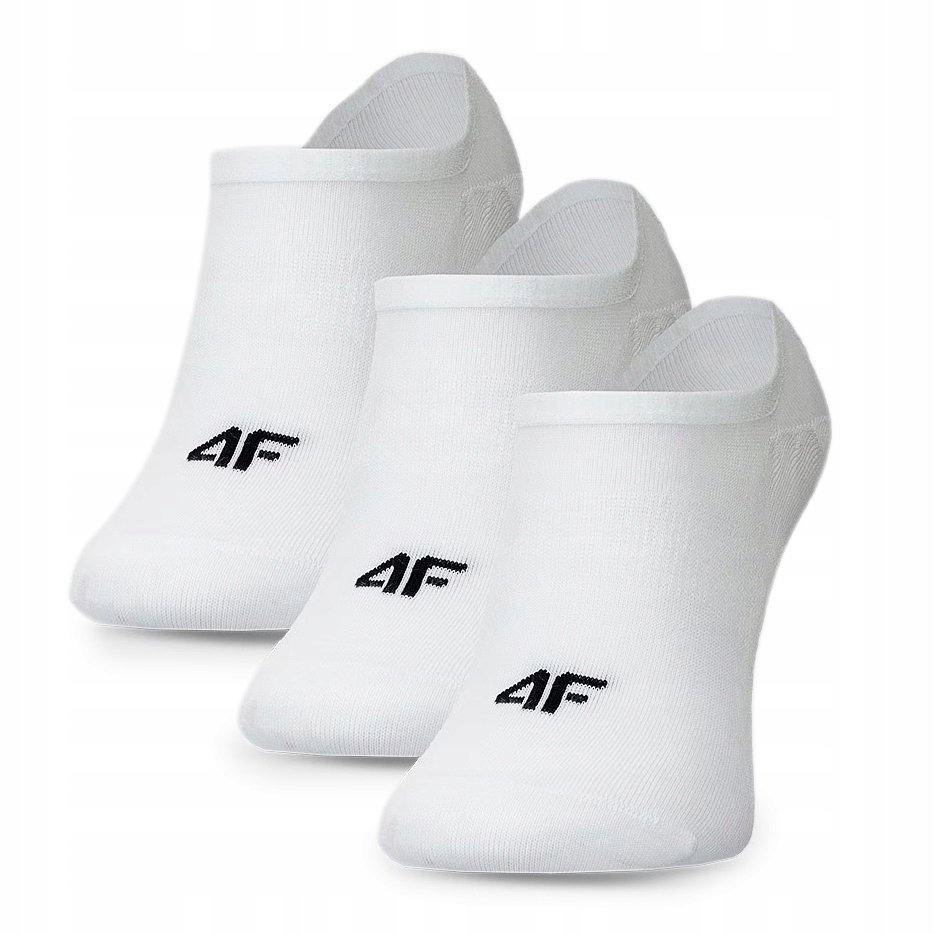 Skarpetki Męskie 4F Stopki Skarpety Białe Niskie 3 Pary Zestaw 43-46