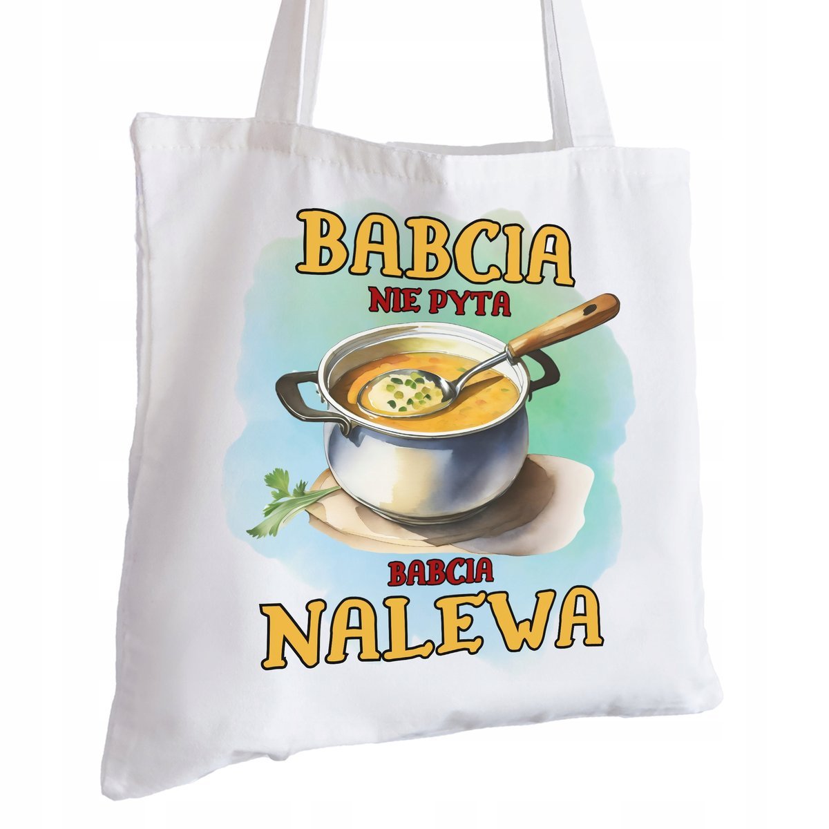 Torba Bawełniana biała dla Babci Na Prezent ekologiczna Trwały Nadruk