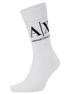 Skarpetki męskie - Armani Exchange Skarpety Mężczyźni biały jednolity, S/M - miniaturka - grafika 1