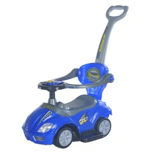 Jeździk z rączką 3w1 Mega Car niebieski Baby Mix - Jeździki dla dzieci - miniaturka - grafika 1