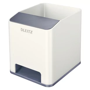 Leitz Kubek na długopisy WOW biały ze wzmacniaczem dźwięku 53631001 - Pojemniki biurowe - miniaturka - grafika 2