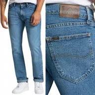 Spodnie męskie - Lee LEGENDARY SLIM Glory DOPASOWANE PROSTE NOGAWKI BLUE DżINS W32 L30 - miniaturka - grafika 1