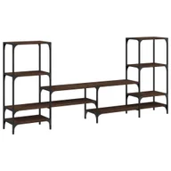 Szafki RTV - vidaXL Szafka pod TV brązowa dąb 206,5x28,5x95 cm materiał drewnopochodny - miniaturka - grafika 1