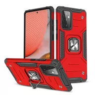 Etui i futerały do telefonów - Wozinsky Ring Armor pancerne hybrydowe etui pokrowiec + magnetyczny uchwyt Samsung Galaxy A72 4G czerwony - miniaturka - grafika 1