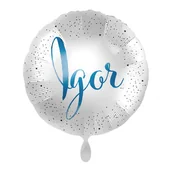 Balony i akcesoria - Balon imienny foliowy Igor okrągły pakowany 43 cm - miniaturka - grafika 1