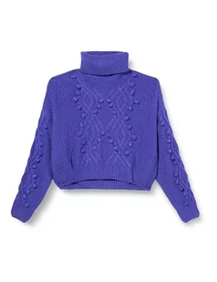 caneva Damski sweter z golfem z dzianiny 19025286-CA02, fioletowy, M/L, liliowy, M-L - Swetry damskie - miniaturka - grafika 1