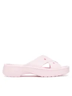 Klapki i japonki damskie - Crocs Klapki Cross Strap 210840 Różowy - miniaturka - grafika 1