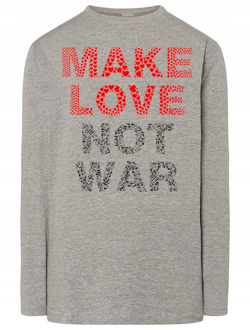 Longsleeve męski make love not war Rozm.XL