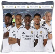 Kołdry i poduszki dla dzieci - Moya Matcha Poduszka Real Madryt 40x40cm Dwustronna Mbappé Bellingham Júnior Valverde / 43106 - miniaturka - grafika 1