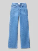 Spodnie i spodenki dla dziewczynek - Jeansy o luźnym kroju z wpuszczanymi kieszeniami - miniaturka - grafika 1