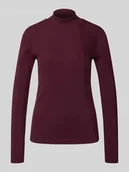 Bluzki damskie - Bluzka z długim rękawem ze stójką - miniaturka - grafika 1