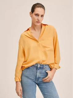 Koszule damskie - Mango Koszula Limone 27075767 Pomarańczowy Oversize - grafika 1
