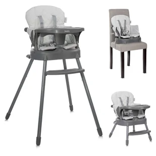 Krzesełko do karmienia 3w1 Lorelli Siesta kolor Grey Leather - Krzesełka do karmienia - miniaturka - grafika 1
