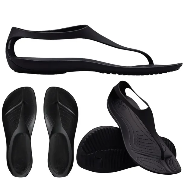 Japonki Sandały Damskie Crocs Sexi Flip Czarne Lekkie 11354 060 R. 37-38