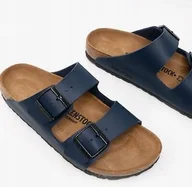 Klapki i japonki męskie - Birkenstock Birkenstock Arizona 51753 Granatowe 47 - miniaturka - grafika 1