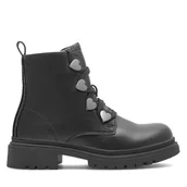 Buty dla dziewczynek - Trzewiki Nelli Blu CS5129-21 Czarny - miniaturka - grafika 1