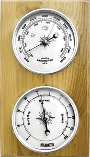 JVD Barometr higrometr analogowy drewniany JVD BA232.68 13x24 cm . - Termometry domowe - miniaturka - grafika 1