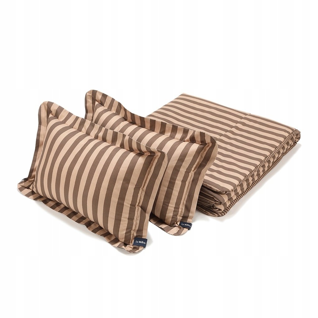 La Millou Komplet Pościeli z wypełnieniem XXL Stripes Brown 220x200
