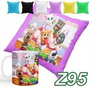 Gadżety dla niej i dla niego - ZESTAW KUBEK + POSZEWKA Z NADRUKIEM GRY MY TALKIN TOM +IMIĘ - miniaturka - grafika 1