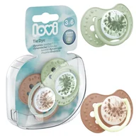 Smoczki uspokajające - LOVI Dynamiczny Smoczek Silikonowy Uspokajający Tie Dye Green 3-6m 2 szt. - miniaturka - grafika 1