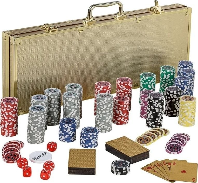 GamesPlanet GamesPlanet Zestaw do pokera Gold Edition, 500 żetonów