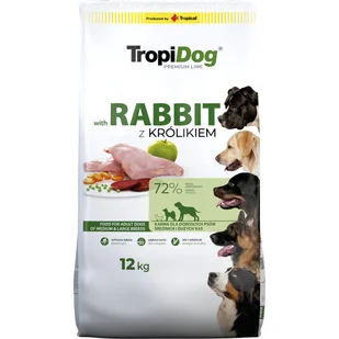 TROPIDOG Premium Adult Medium Large Rabbit 12kg - Sucha karma dla psów - miniaturka - grafika 1