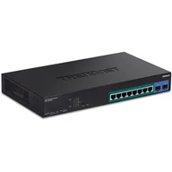 Pozostałe akcesoria sieciowe - Trendnet TPE-1021WS łącza sieciowe Zarządzany L2/L3/L4 Gigabit Ethernet (10/100/1000) Obsługa PoE Czarny - miniaturka - grafika 1