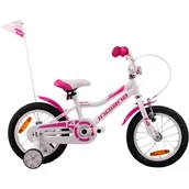 Rowery - Rower INDIANA Roxy Kid 14 cali dla dziewczynki Biały - miniaturka - grafika 1