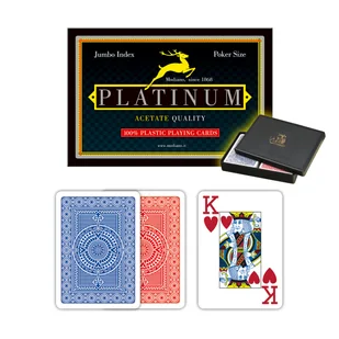Modiano, karty Platinum Jumbo Index Poker Size X2 - Gry karciane - miniaturka - grafika 1