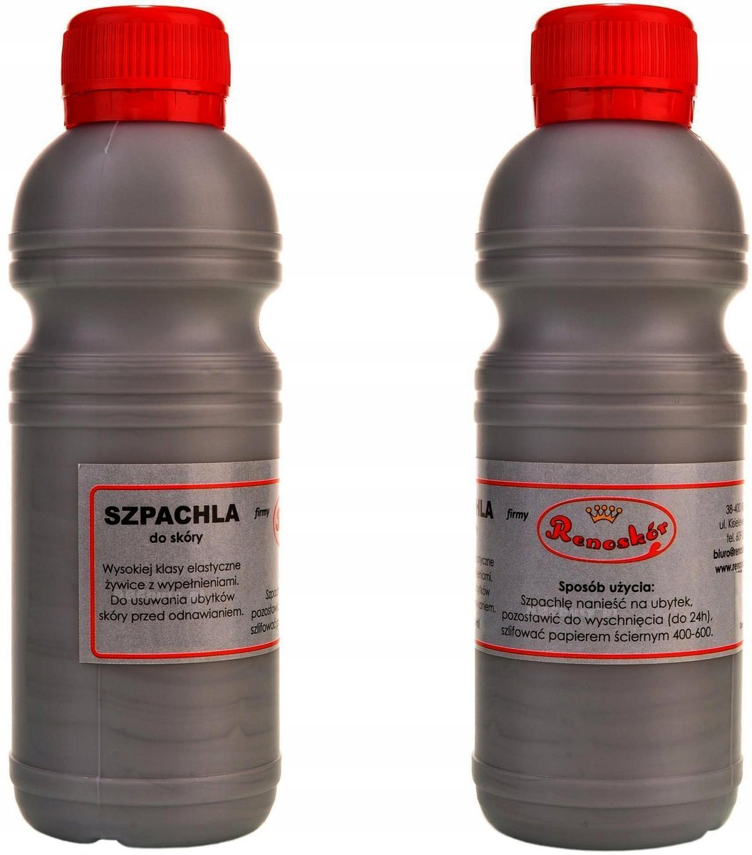 G12-87 BRĄZOWA Szpachla do naprawy skóry RENOSKÓR Żywica PŁYNNA SKÓRA 180ml