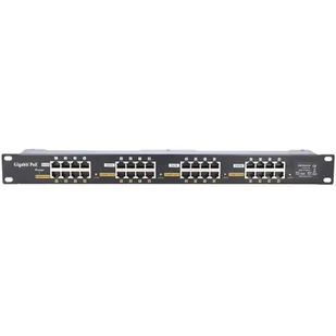 MikroTik Iniektor PoE 12v48V DC 650mA Max 1G Ethernert 19"" Rack Panel PoEIN16G (PoE_IN_16G) - Wtyczki i adaptery - miniaturka - grafika 1