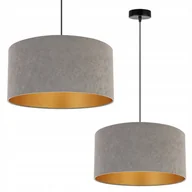 Lampy sufitowe - Lampa sufitowa wisząca modern 1xE27 klosz okrągły złoty/szary Light Home LH - miniaturka - grafika 1