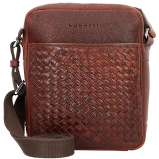 Torebki damskie - Bugatti Woven Torba na ramię skórzane 20 cm british tan 496117-18 - grafika 1