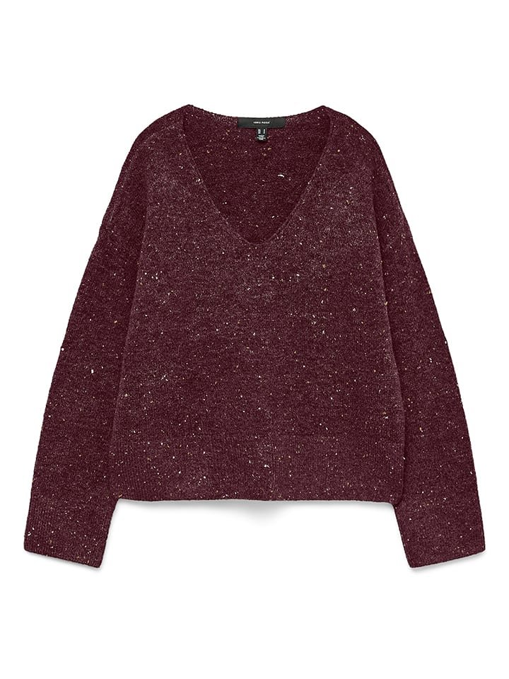 Vero Moda Sweter w kolorze bordowym