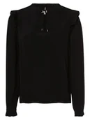 Koszule damskie - Tommy Hilfiger - Bluzka damska, czarny - miniaturka - grafika 1