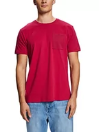 Koszulki męskie - ESPRIT Męski t-shirt 033EE2K307, 650/DARK PINK, L, 650 / ciemnoróżowy, L - miniaturka - grafika 1