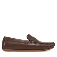 Mokasyny męskie - Mokasyny Tommy Hilfiger Corpoarte Hilfiger Lth Driver FM0FM04810 Brązowy - miniaturka - grafika 1