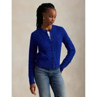 Swetry damskie - POLO RALPH LAUREN Wełniany kardigan Slim Fit z dodatkiem kaszmiru - miniaturka - grafika 1